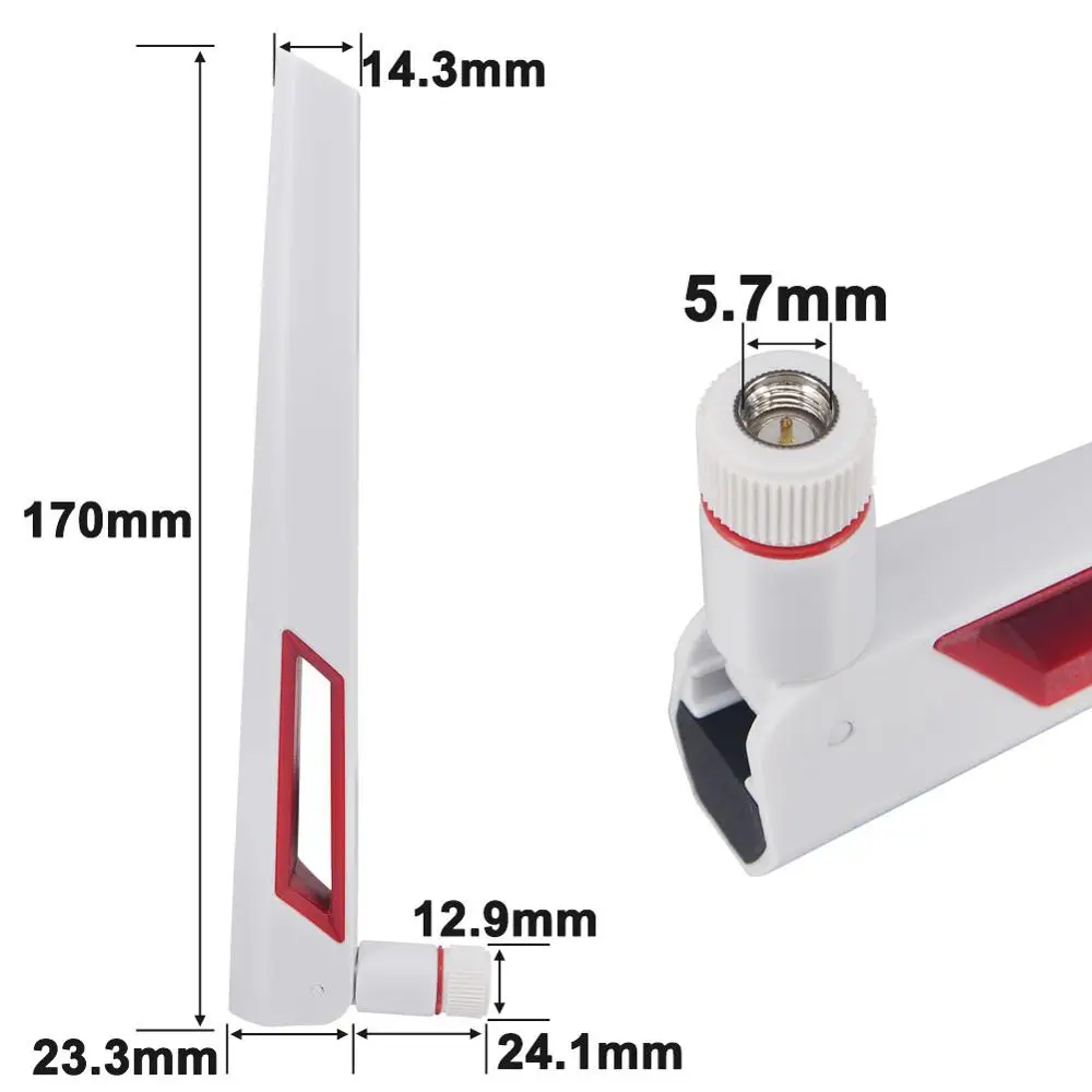 2pcs 12 dbi Dual band WIFI Antenna 2.4G 5G 5.8Gh RP SMA Male Universal Antennas Amplifier WLAN Router Antenne Booster
2pcs 12 dbi Dual band WIFI Antenna 2.4G 5G 5.8Gh RP SMA Male Universal Antennas Amplifier WLAN Router Antenne Booster