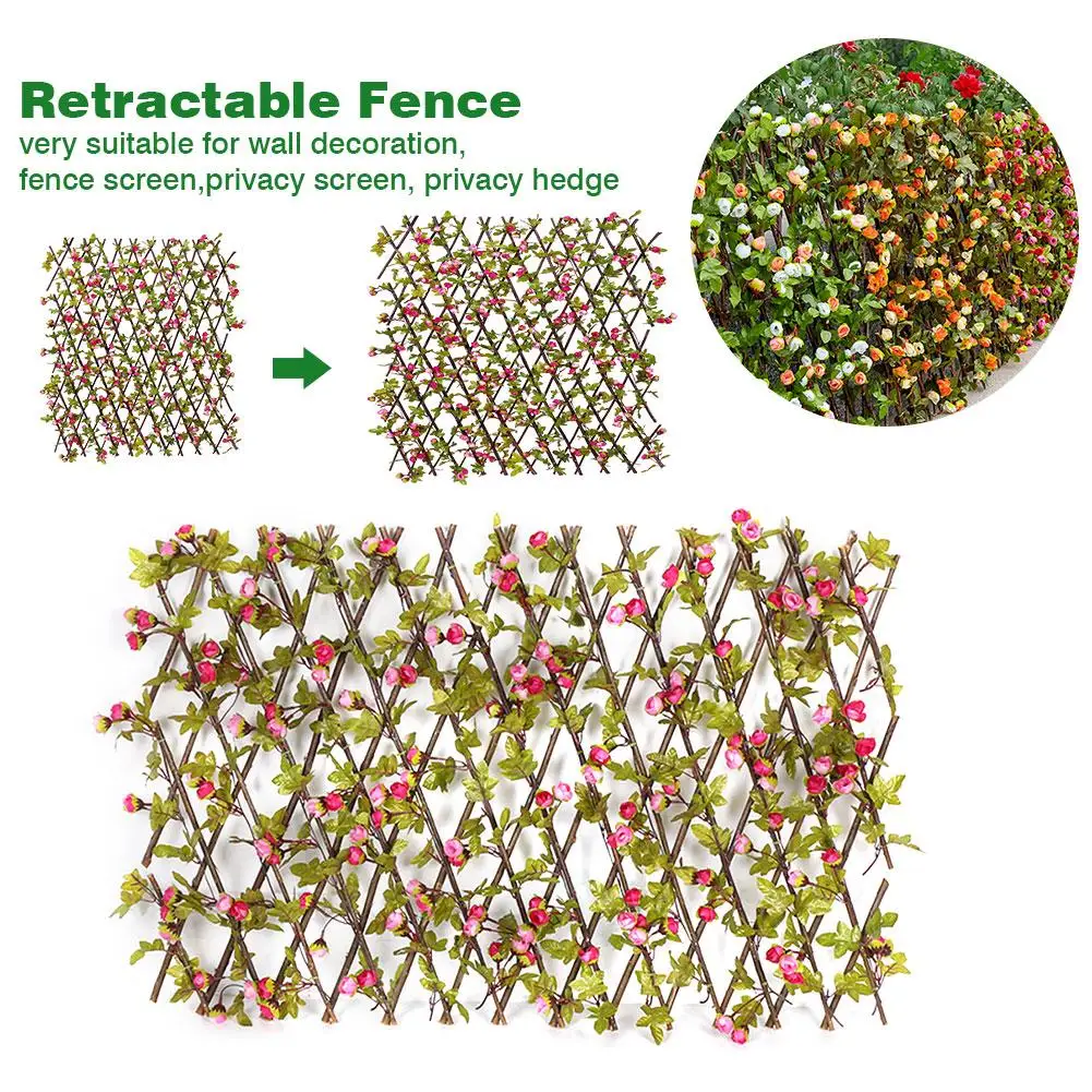 Expandable Faux Privacy Fence Wooden Hedge Two Colors Buds Leaves Artificial Fence Backyard Home Garden Decoration tuinhek
Expandable Faux Privacy Fence Wooden Hedge Two Colors Buds Leaves Artificial Fence Backyard Home Garden Decoration tuinhek