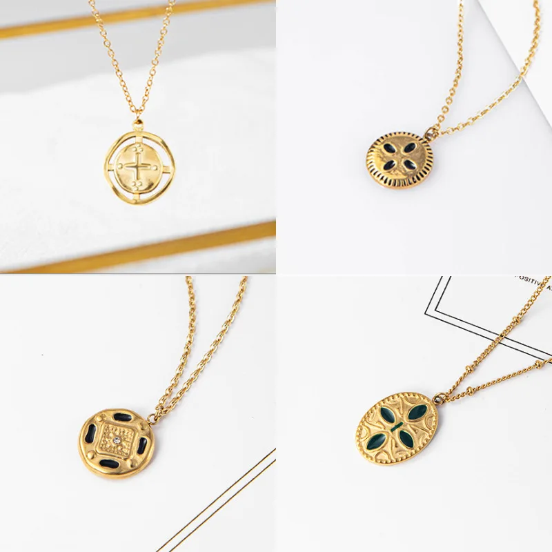 Fashion Tiny Dripping Oil Necklace Gold Color Round Choker Necklace For Women Pendant Jewelry Gift 
Fashion Tiny Dripping Oil Necklace Gold Color Round Choker Necklace For Women Pendant Jewelry Gift