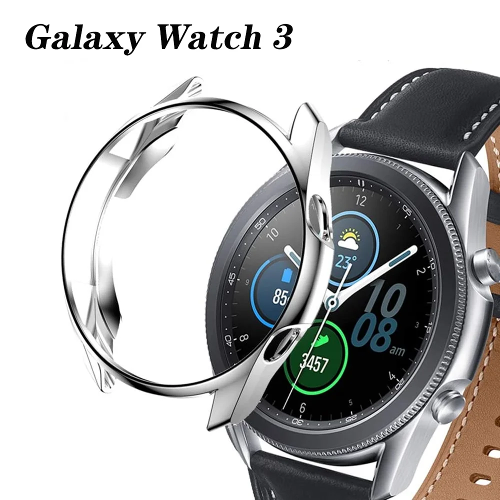 Protector Case for Samsung Galaxy Watch 3 45mm 41mm Soft TPU Plated Protective Cover Ultra Thin Bumper Shell Accessories black
Protector Case for Samsung Galaxy Watch 3 45mm 41mm Soft TPU Plated Protective Cover Ultra Thin Bumper Shell Accessories black