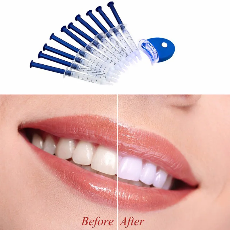 10pcs Peroxide Teeth Whitening Gel Dental Bleaching Accelerator Peroxide Tooth Whitener with Teeth Whitening LED Light
10pcs Peroxide Teeth Whitening Gel Dental Bleaching Accelerator Peroxide Tooth Whitener with Teeth Whitening LED Light