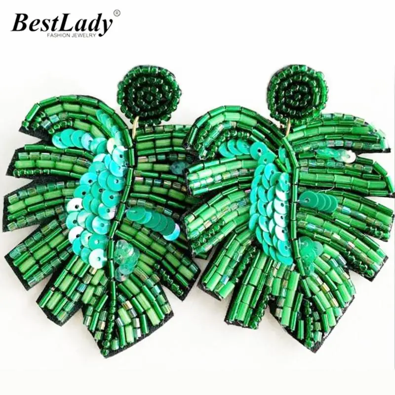 Best lady Boho Handmade Beaded Jewelry Leaf Pendant Earrings for Women New Design Wedding Jewelry Korean Drop Dangle Earring
Best lady Boho Handmade Beaded Jewelry Leaf Pendant Earrings for Women New Design Wedding Jewelry Korean Drop Dangle Earring