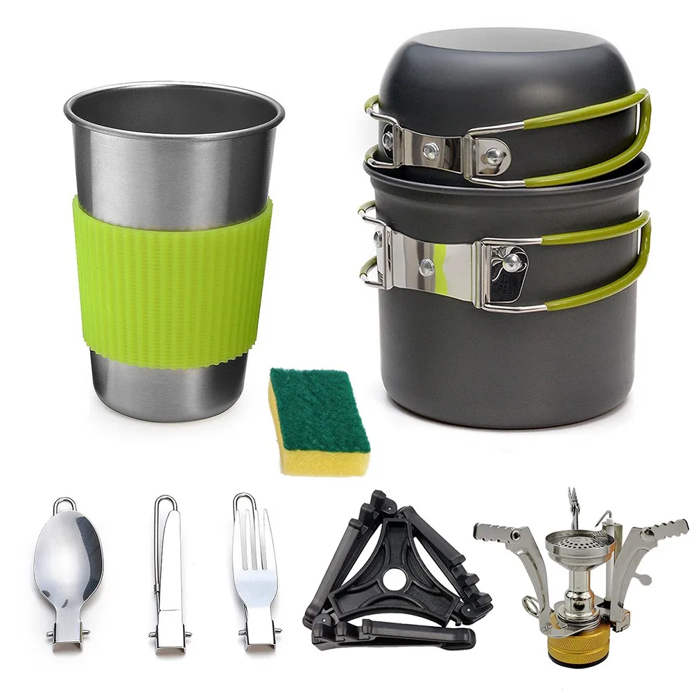 Outdoor Camping Cooking Set Frying Pan Mini Stove Cup Cookware Kit For Hiking Family Picnic Hiking Activity Cooking Equipment
Outdoor Camping Cooking Set Frying Pan Mini Stove Cup Cookware Kit For Hiking Family Picnic Hiking Activity Cooking Equipment
