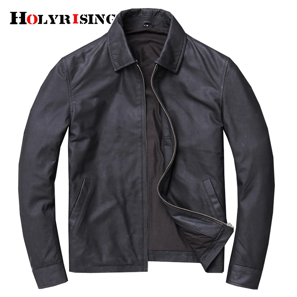 Holyrising Men Genuine Leather Turn Collar Sheepskin Jackets Slim Bomber Coats Male Aviator Coat Motorcycle Coats 19107-5 
Holyrising Men Genuine Leather Turn Collar Sheepskin Jackets Slim Bomber Coats Male Aviator Coat Motorcycle Coats 19107-5