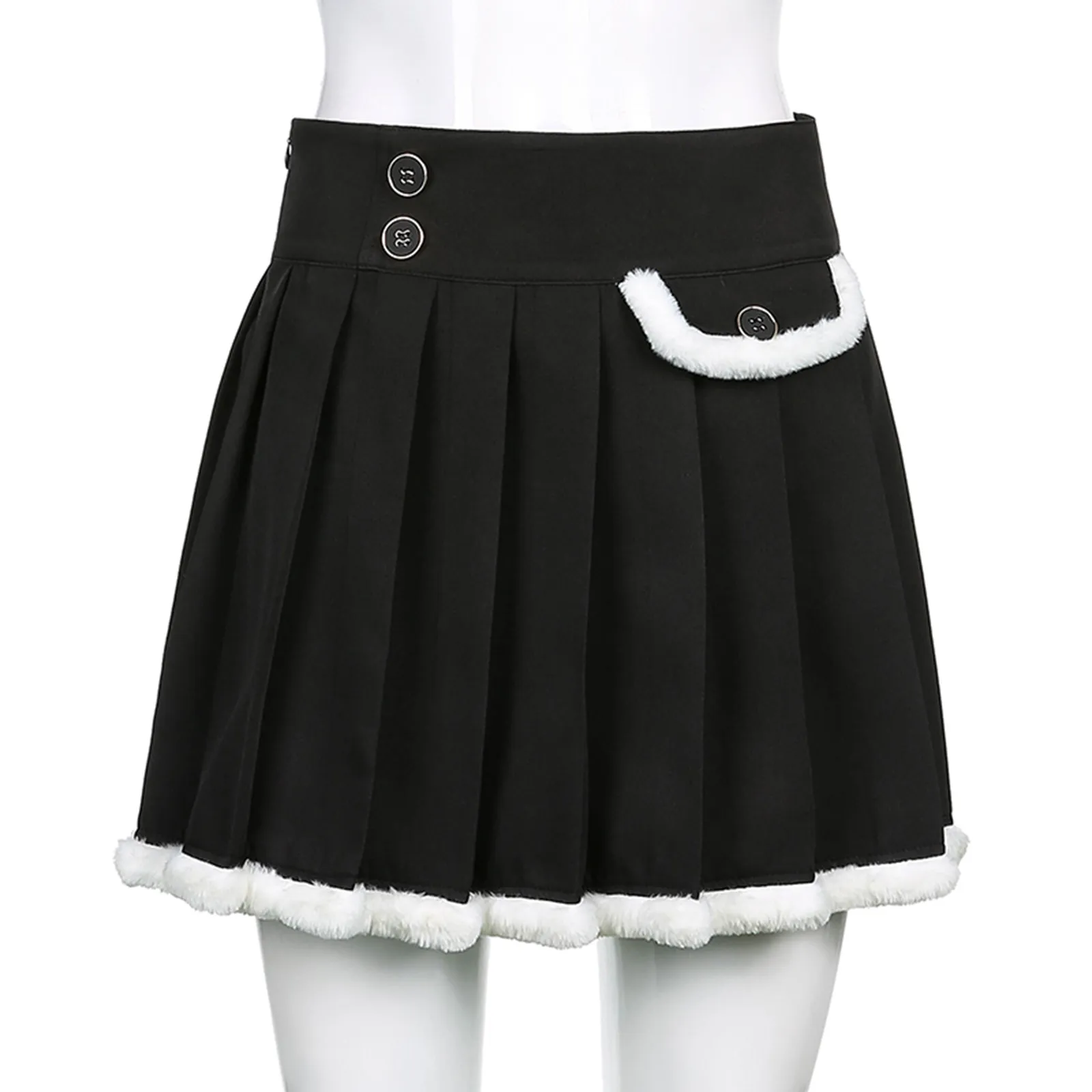2021 Woman Harajuku Skirts Women's Solid Color Stitching Pleated Mini Skirts Sexy Short Skirt High-waisted Skirt Female Skirts
2021 Woman Harajuku Skirts Women's Solid Color Stitching Pleated Mini Skirts Sexy Short Skirt High-waisted Skirt Female Skirts