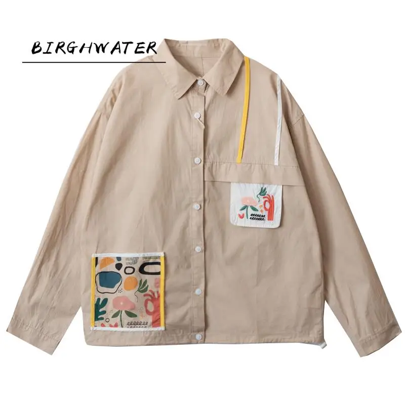 Casual Blouse For Women Cartoon Patch Long Sleeve Ladies Cotton Shirt Tops White Khaki
Casual Blouse For Women Cartoon Patch Long Sleeve Ladies Cotton Shirt Tops White Khaki