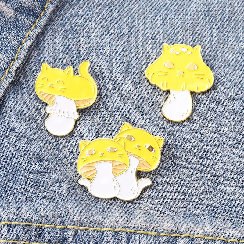 Yellow Mushroom Cat Face Brooch Cartoon Cute Mushroom Series Brooch Handbag Badges Exquisite Jewelry Gift for Friends
Yellow Mushroom Cat Face Brooch Cartoon Cute Mushroom Series Brooch Handbag Badges Exquisite Jewelry Gift for Friends
