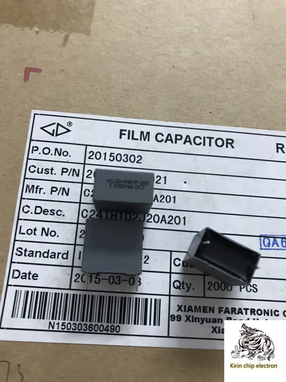 Предохранительный датчик емкости 200 шт./лот 105J K 630V P15MM MKP25 105K 630V мкФ 630V
Предохранительный датчик емкости 200 шт./лот 105J K 630V P15MM MKP25 105K 630V мкФ 630V