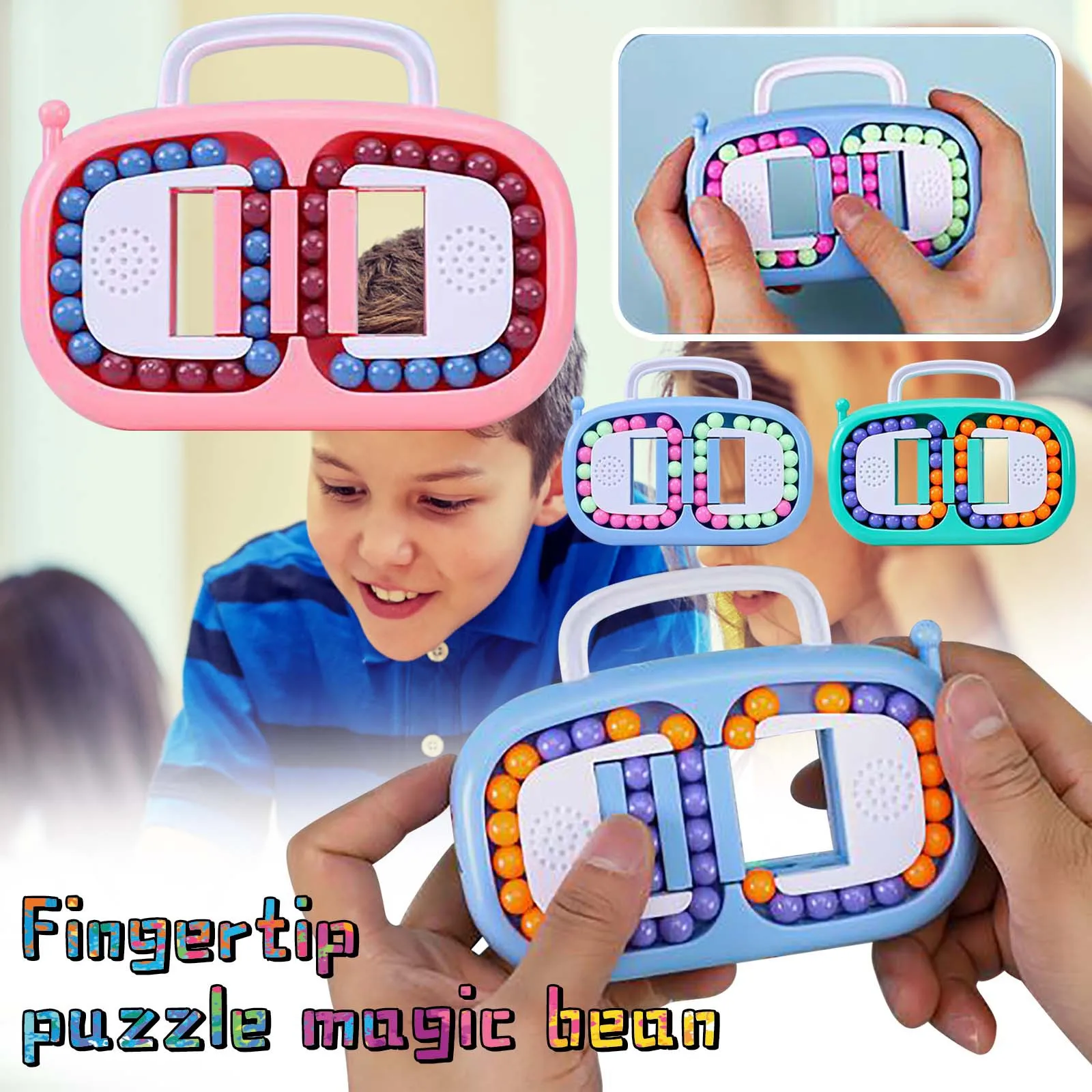 Magic Bean Fingertip Toys Relieve Stress Decompression Rotating Small Beads Magic Puzzle Cube Fidget Educational Spinner Toy 
Magic Bean Fingertip Toys Relieve Stress Decompression Rotating Small Beads Magic Puzzle Cube Fidget Educational Spinner Toy