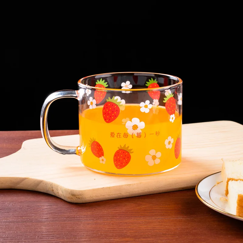Strawberry Mug Girls Cute Coffee Mugs and Cups Student Glass Breakfast Milk Cup with Lid Large Capacity Heat-resistant Drinkware
Strawberry Mug Girls Cute Coffee Mugs and Cups Student Glass Breakfast Milk Cup with Lid Large Capacity Heat-resistant Drinkware