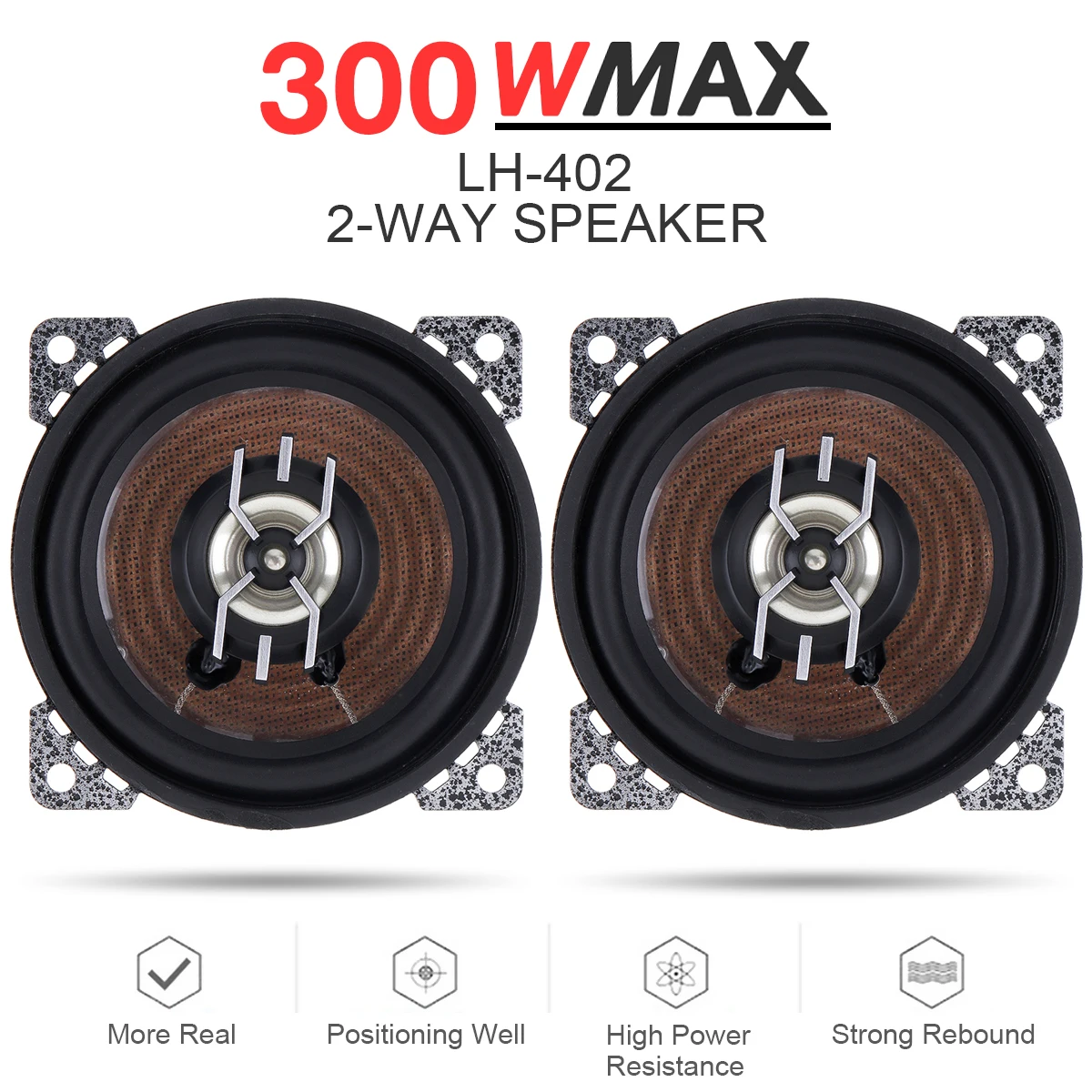 2pcs 4 Inch 300W Car Coaxial Speaker Auto Audio Music Stereo Full Range Frequency Hifi Speaker Car Lound speaker Loundspeaker
2pcs 4 Inch 300W Car Coaxial Speaker Auto Audio Music Stereo Full Range Frequency Hifi Speaker Car Lound speaker Loundspeaker