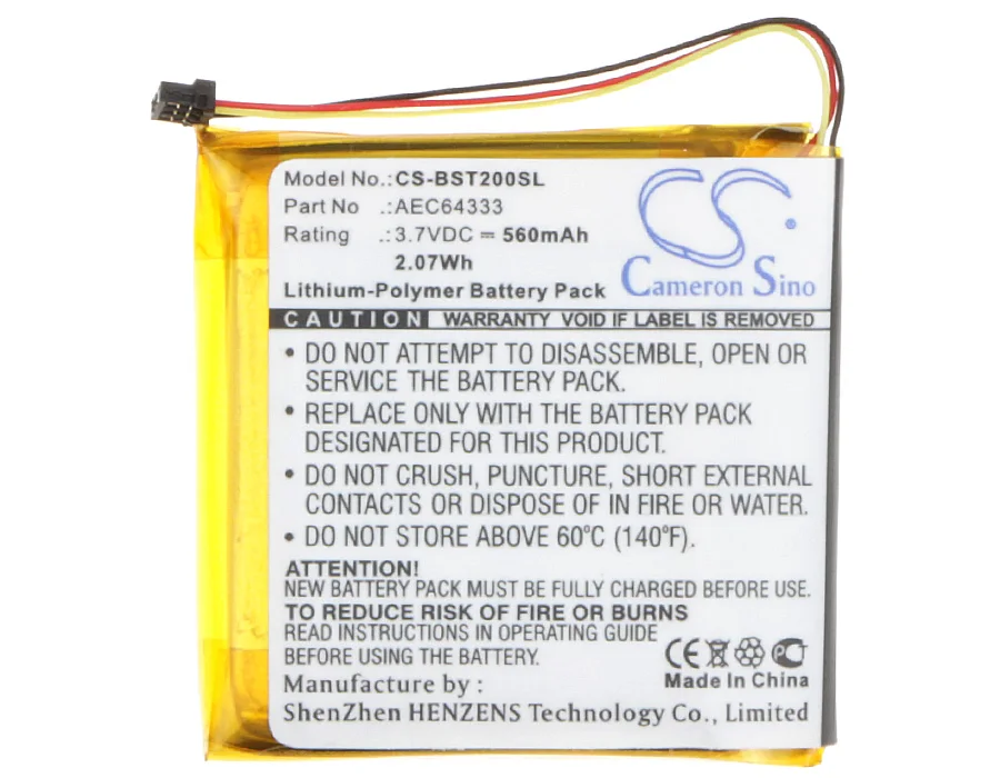 Cameron Sino NEW Battery for Beats Studio 2.0 AEC643333,PA-BT05 Wireless Headset Battery
Cameron Sino NEW Battery for Beats Studio 2.0 AEC643333,PA-BT05 Wireless Headset Battery