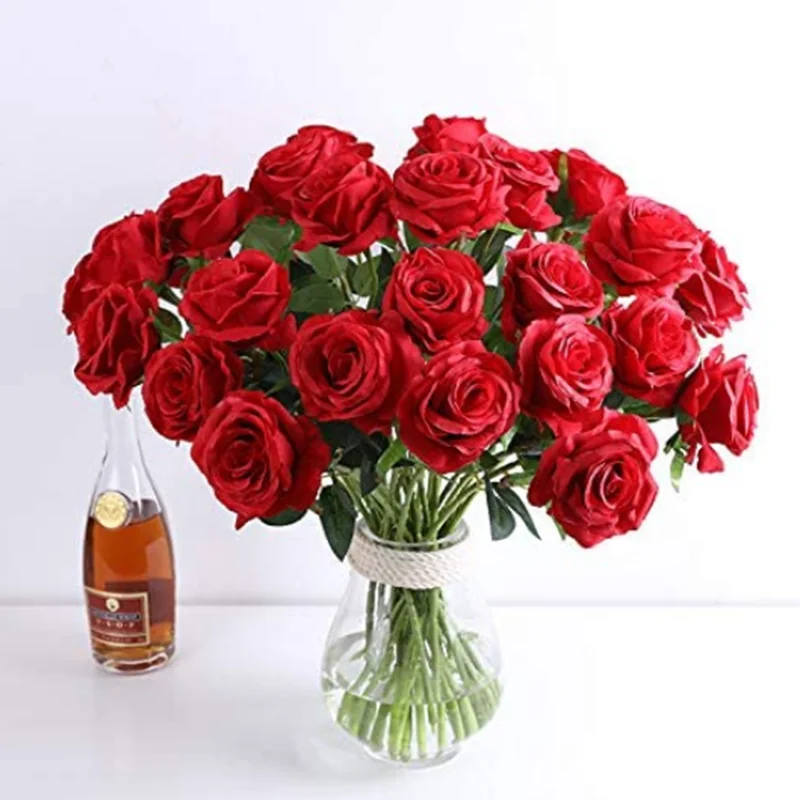 

Искусственные цветы, искусственный букет роз, длинный шток, Шелковый цветок, винтажная роза для творчества, свадьбы, дня рождения, вечеринки...