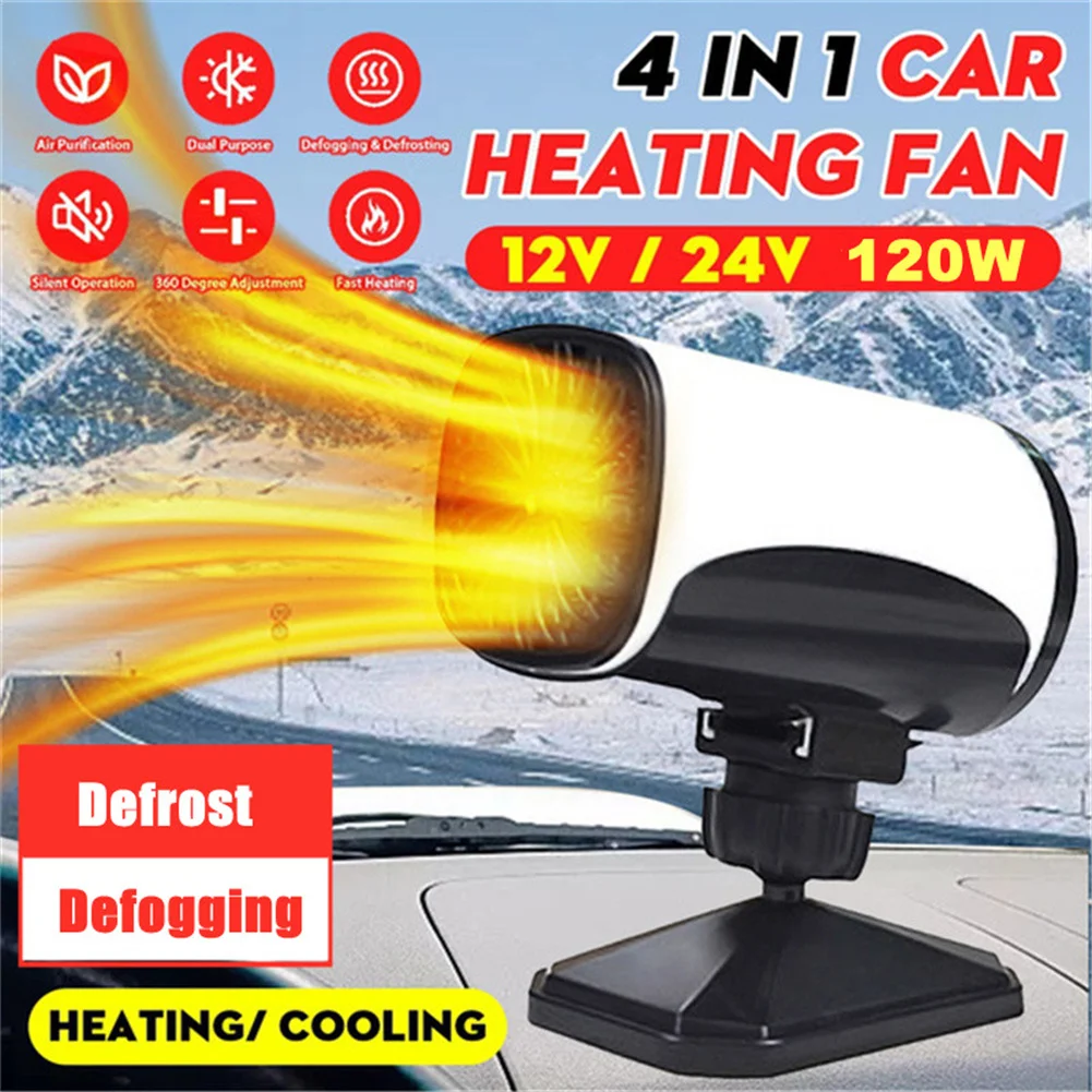 120W Portable Car Truck Air Heater Cooling Fan Rotatable Windscreen Defrosts Defogger 12V 24V Electric Car Accessories
120W Portable Car Truck Air Heater Cooling Fan Rotatable Windscreen Defrosts Defogger 12V 24V Electric Car Accessories