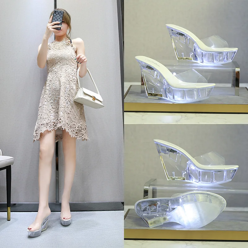 Casual Exotic For Pole Dance Shoes Summer Korean Style Thick Bottom slippers Sexy High Heel Sandals Sole Korean Wedding
Casual Exotic For Pole Dance Shoes Summer Korean Style Thick Bottom slippers Sexy High Heel Sandals Sole Korean Wedding