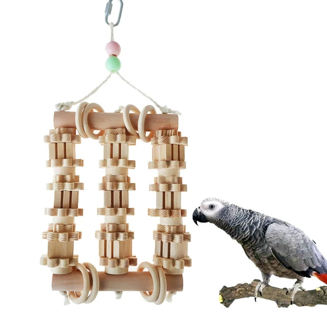 Parrot Chew Toy Wooden Hanging Natural Bite Proof Bird Cage Toy Interactive Training Parrot Intelligence Toy Plaything Supplies
Parrot Chew Toy Wooden Hanging Natural Bite Proof Bird Cage Toy Interactive Training Parrot Intelligence Toy Plaything Supplies