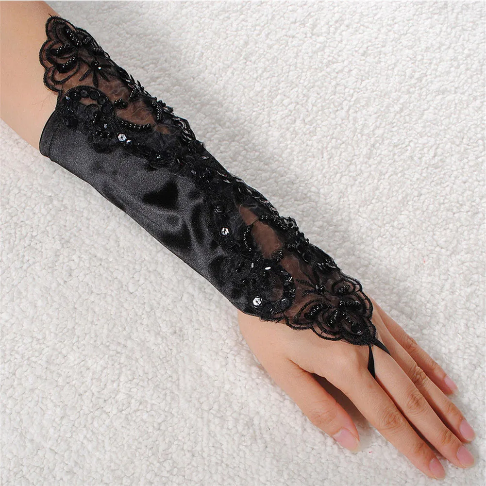 1pair Party Embroidered Adults Charming Fashion Stretch Black Lace Women Long For Wedding Bridal Fingerless Gloves
1pair Party Embroidered Adults Charming Fashion Stretch Black Lace Women Long For Wedding Bridal Fingerless Gloves