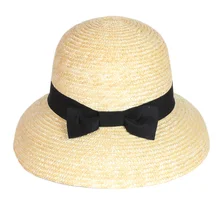 Hot sale Japanese and Korean style Straw Hats Lady outdoor natural grass sunshade bucket hat for women