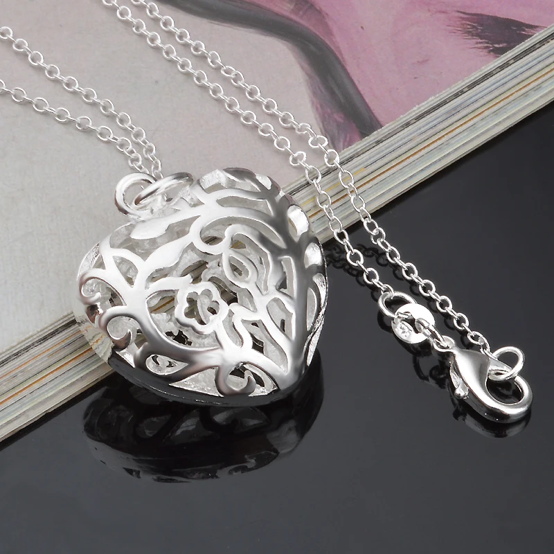 Hot sale 925 Stamped Silver Pretty romantic Heart Pendant Necklace For Women Fashion party wedding accessories Jewelry gifts 
Hot sale 925 Stamped Silver Pretty romantic Heart Pendant Necklace For Women Fashion party wedding accessories Jewelry gifts