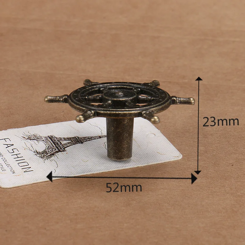 1PCS Antique Creative Single Hole Knob Captain Rudder Steering Wheel Handles Kitchen Closet Door Pull Handle
1PCS Antique Creative Single Hole Knob Captain Rudder Steering Wheel Handles Kitchen Closet Door Pull Handle