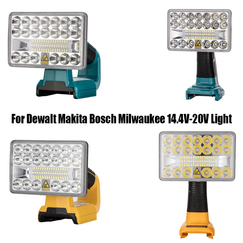18W 18V LED Flashlight Outdoors Spotlight Light for Makita Milwaukee Bosch Dewalt Lithium Battery USB Outdoor Lighting with USB
18W 18V LED Flashlight Outdoors Spotlight Light for Makita Milwaukee Bosch Dewalt Lithium Battery USB Outdoor Lighting with USB
