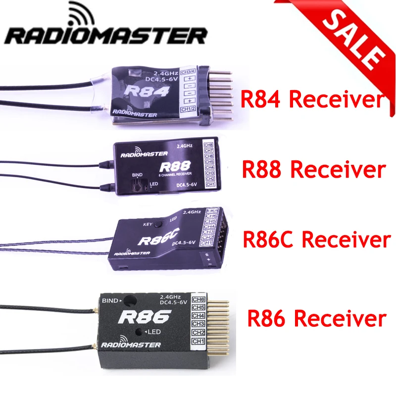 Radiomaster R88 R86C R86 R84 4CH 6CH 8CH Receiver Receptor SBUS RSSI Compatible FRSKY D8 D16 TX16S SE RC FPV Drones
Radiomaster R88 R86C R86 R84 4CH 6CH 8CH Receiver Receptor SBUS RSSI Compatible FRSKY D8 D16 TX16S SE RC FPV Drones