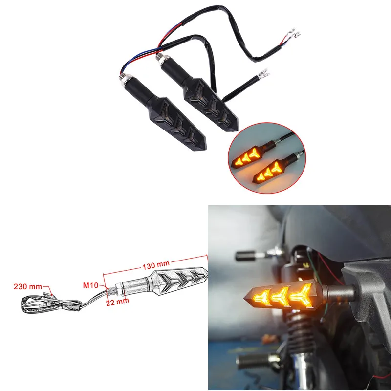 2Pcs/lot Flowing Water LED Motorcycle LED Turn Signal Lamp Sequential Indicator Light Amber
2Pcs/lot Flowing Water LED Motorcycle LED Turn Signal Lamp Sequential Indicator Light Amber
