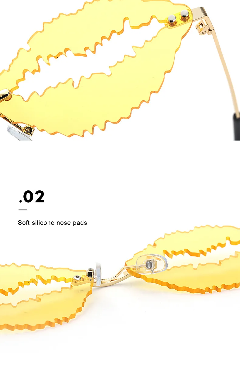 Lips glasses 2020 Unique Design Eyeglasses Rimless Women Retro Lens Eyewear Men Oval Hollow Sun Glasses UV400 Shades Oculos
Lips glasses 2020 Unique Design Eyeglasses Rimless Women Retro Lens Eyewear Men Oval Hollow Sun Glasses UV400 Shades Oculos
