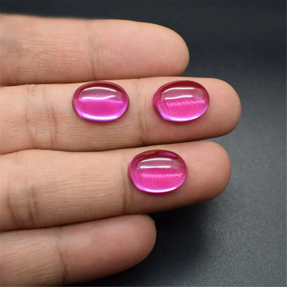 Pink Ruby Oval Cabochon Smooth Polished Surface Egg Shape Ruby Cabochon Flat Back Multiple Sizes to Choose GR55
Pink Ruby Oval Cabochon Smooth Polished Surface Egg Shape Ruby Cabochon Flat Back Multiple Sizes to Choose GR55