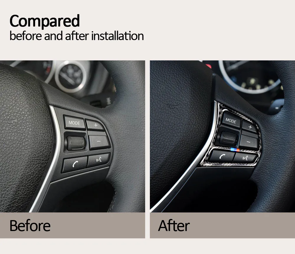 New 2pcs Set Car Steering Wheel Button Frame Cover Trim True Carbon Fiber Interior For BMW F20 F21 F30 F32 F34 Auto Parts
New 2pcs Set Car Steering Wheel Button Frame Cover Trim True Carbon Fiber Interior For BMW F20 F21 F30 F32 F34 Auto Parts