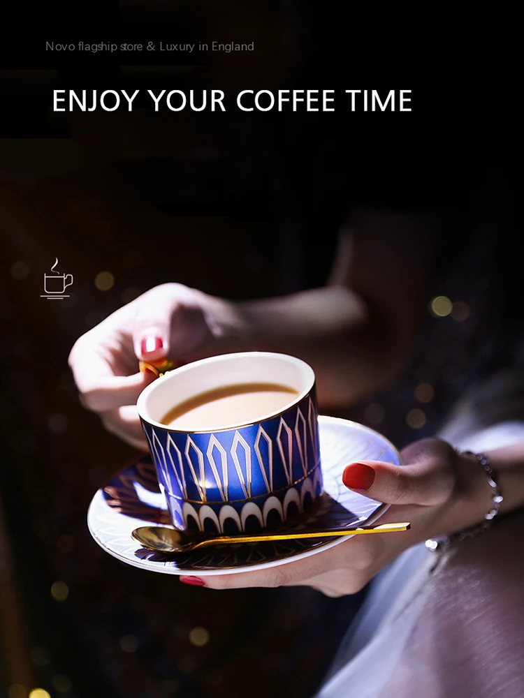 British Ceramic Coffee Cup European Afternoon Tea Coffee Cup Plate Set Stainless Steel Cup Spoon Phnom Penh Blue / Pink
British Ceramic Coffee Cup European Afternoon Tea Coffee Cup Plate Set Stainless Steel Cup Spoon Phnom Penh Blue / Pink