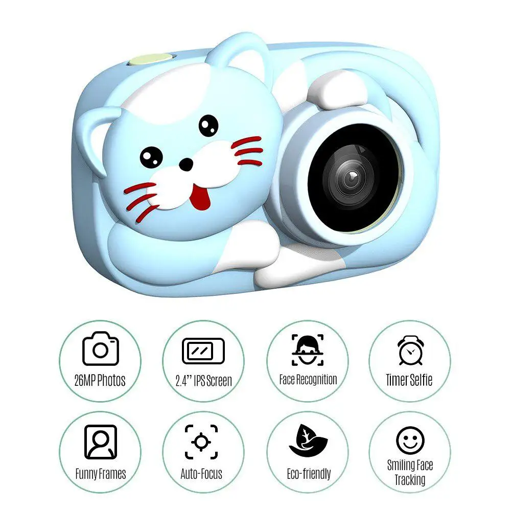 Children Camera Mini Cartoon Kids Digital Camera 2.4 Inch HD Screen Chargable Photography Props Cute for Children Birthday Gift
Children Camera Mini Cartoon Kids Digital Camera 2.4 Inch HD Screen Chargable Photography Props Cute for Children Birthday Gift