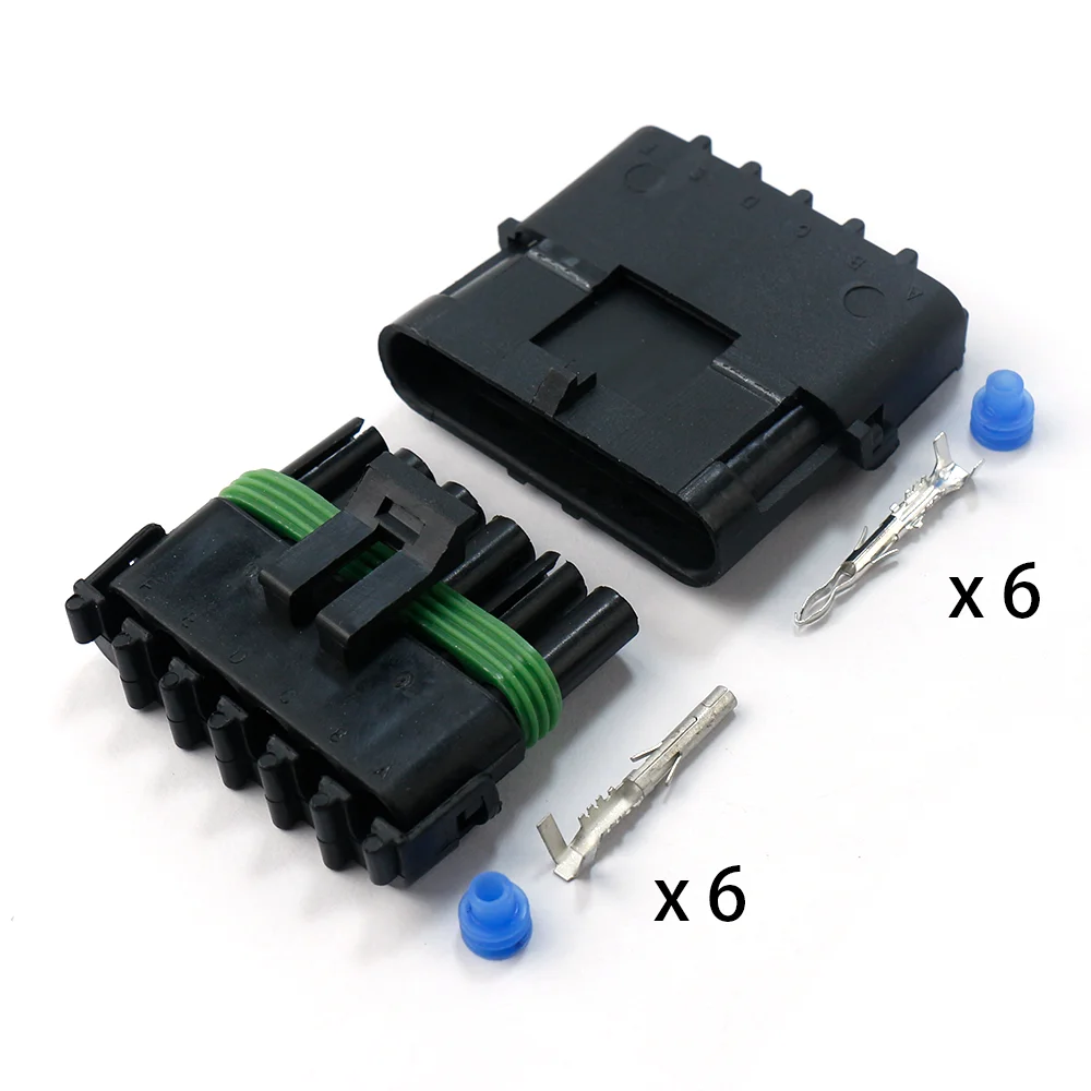 1 Set 6 Pin Way Automobile Connectors GM Automotive Female Male Weather Pack Electrical Socket Plug With Female Male Terminals
1 Set 6 Pin Way Automobile Connectors GM Automotive Female Male Weather Pack Electrical Socket Plug With Female Male Terminals