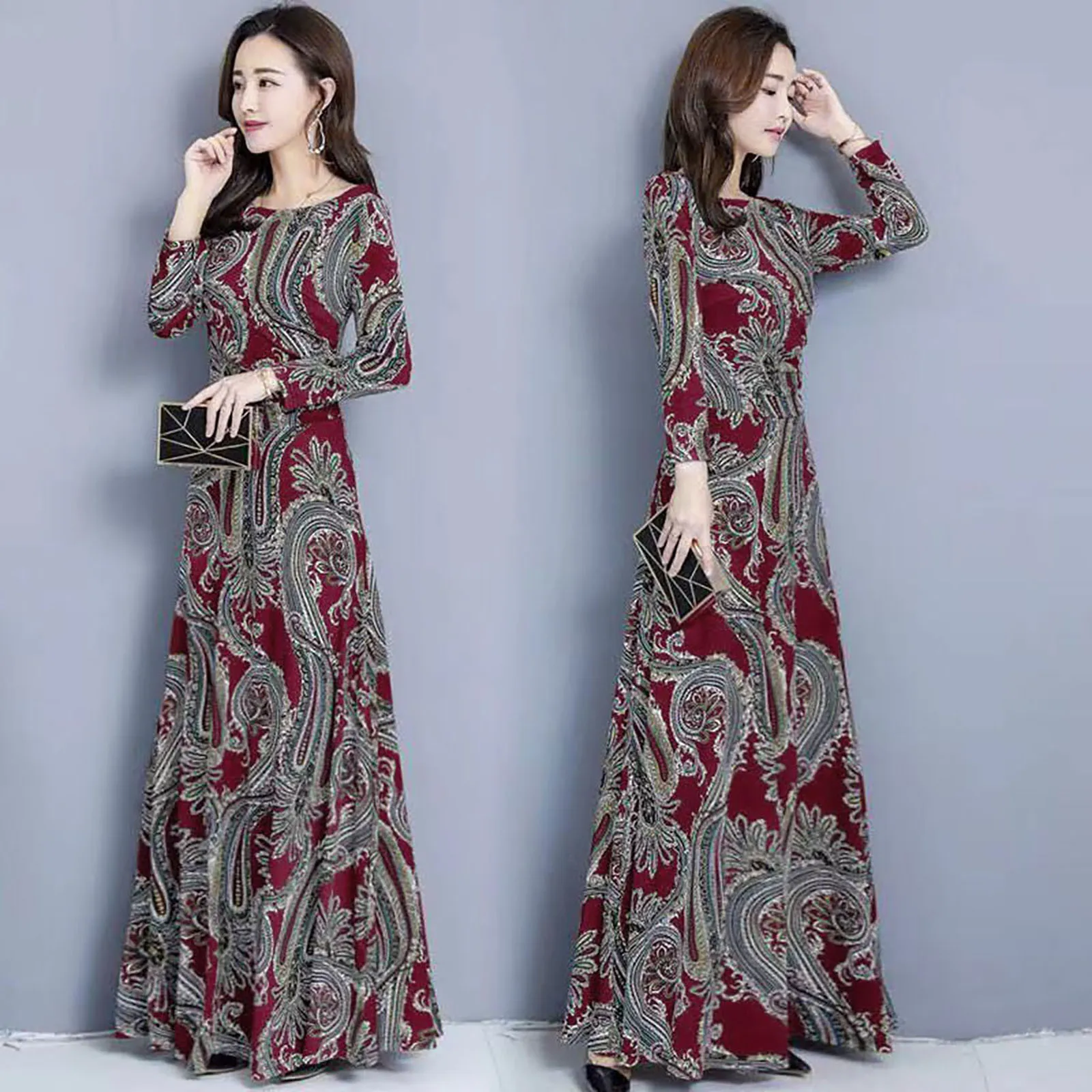 Sagace 2021 New Summer Long Dress Fashion Women Casual Autumn Winter Printed O-Neck Long Sleeve Dress
Sagace 2021 New Summer Long Dress Fashion Women Casual Autumn Winter Printed O-Neck Long Sleeve Dress