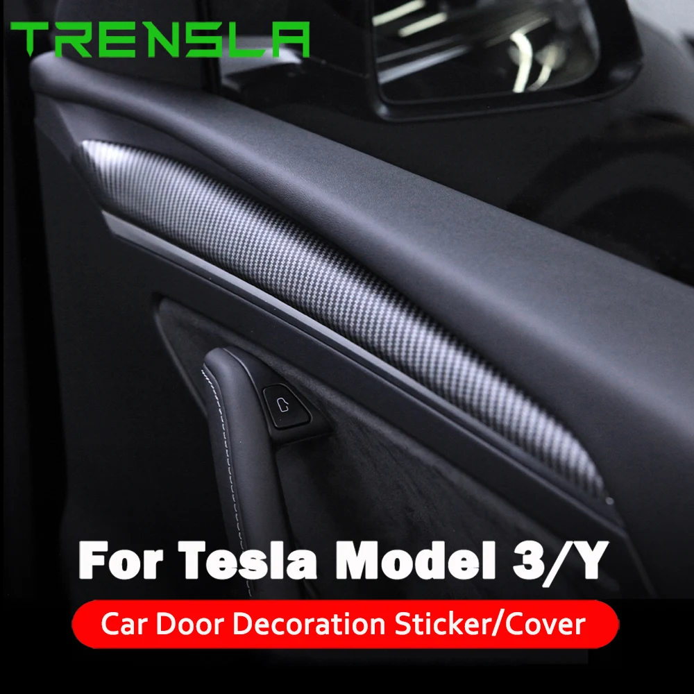 Car Interior Door Trim Cover For Tesla Model 3 Y Accessories 2021 New Carbon Fiber Decoration Sticker
Car Interior Door Trim Cover For Tesla Model 3 Y Accessories 2021 New Carbon Fiber Decoration Sticker