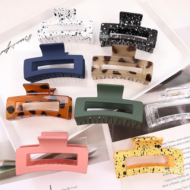 2022 New Thick Rectangle Hair Claw Strong Hold Matte Hairpins Bannana Clips Fashion Hair Styling Accessories For Women Girls
2022 New Thick Rectangle Hair Claw Strong Hold Matte Hairpins Bannana Clips Fashion Hair Styling Accessories For Women Girls