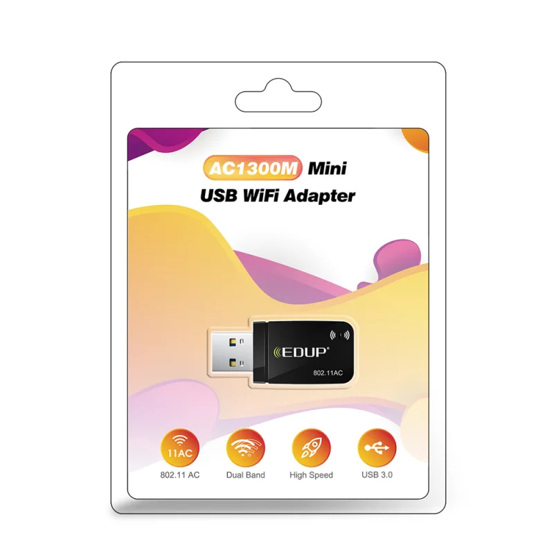 EDUP 1300 Мбит/с мини USB 5 8 Wifi адаптер Wi Fi сетевая карта два диапазона 2 4G/ГГц