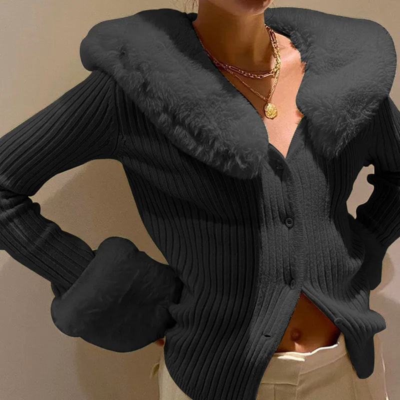 Y2K Faux Feather Patchwork Knitted Cardigan Women Sexy Elegant V Neck Button-Down Korean Long Sleeve Knitwear Outfits
Y2K Faux Feather Patchwork Knitted Cardigan Women Sexy Elegant V Neck Button-Down Korean Long Sleeve Knitwear Outfits