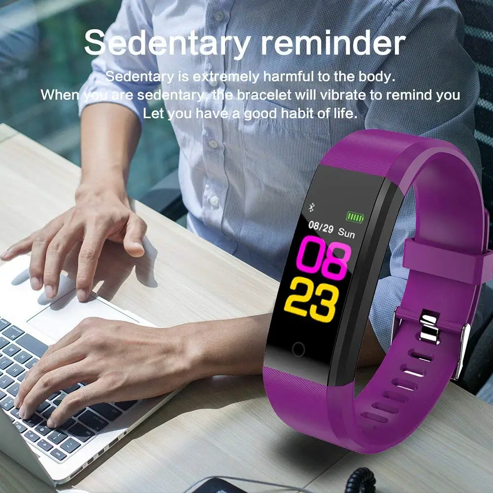 Smart Men Women Watch Bracelet Heart Rate Monitor Sleep Pedometer Information Reminder Detection Alarm Clock Sports Wristband | Наручные