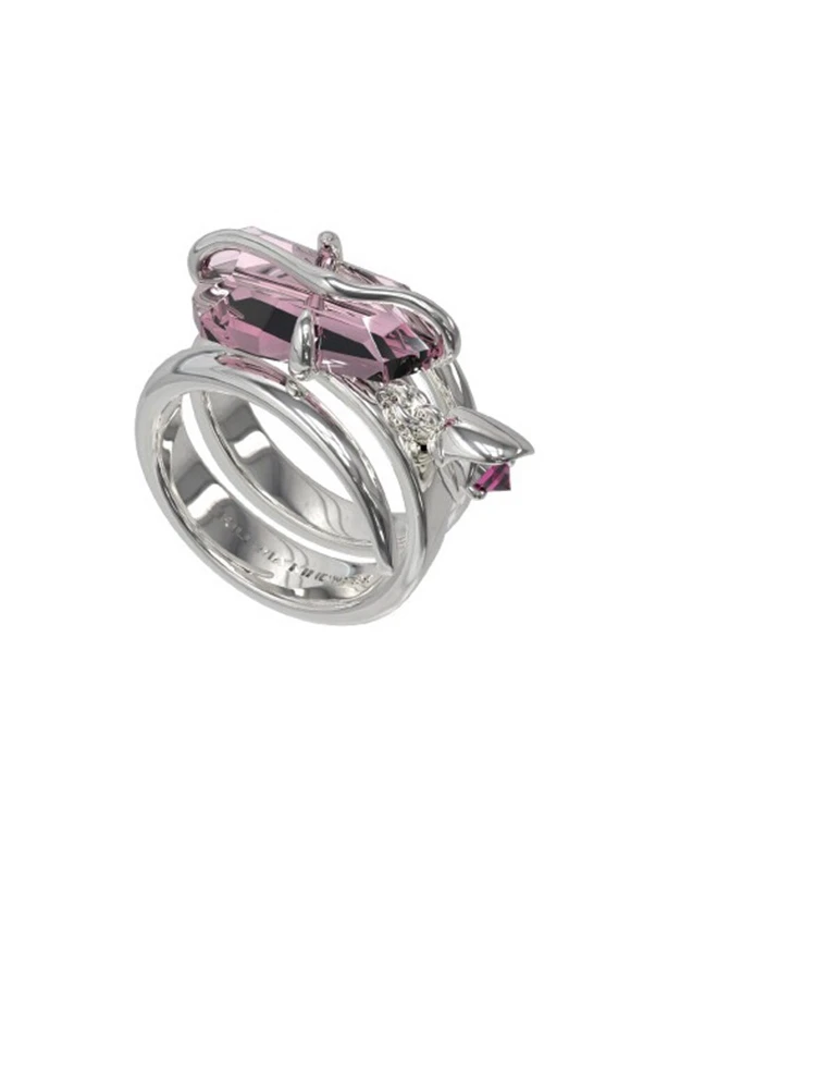 Ring Peach Blossom Female New Normcore Advanced Ins Fashion Personality Crystal Abstract Light Luxury Minority Design Simple Bra 
Ring Peach Blossom Female New Normcore Advanced Ins Fashion Personality Crystal Abstract Light Luxury Minority Design Simple Bra