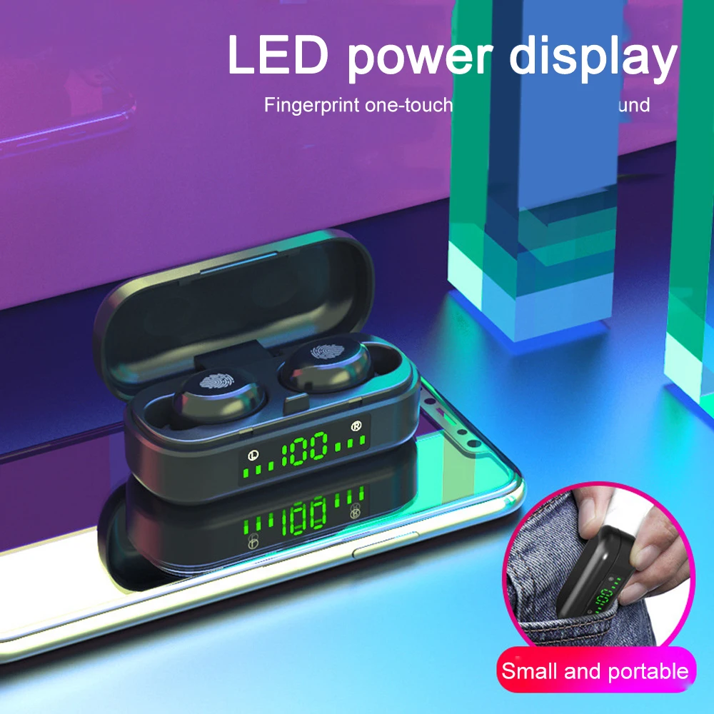 Wireless Bluetooth Earphones V8 HiFi Stereo Waterproof Headphones LED TWS with Microphone Earbuds Sports Touch Control Headset
Wireless Bluetooth Earphones V8 HiFi Stereo Waterproof Headphones LED TWS with Microphone Earbuds Sports Touch Control Headset