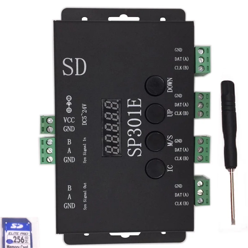 Программируемый светодиодный контроллер SP301E Syn для WS2811 WS2813 WS2812B SK6812 APA102
Программируемый светодиодный контроллер SP301E Syn для WS2811 WS2813 WS2812B SK6812 APA102