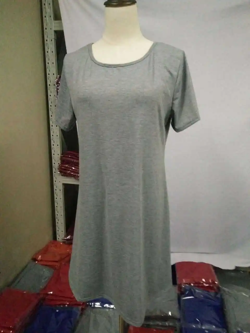 New Style Short Sleeved Plus-sized Solid Color Dress Women's Summer 8510
New Style Short Sleeved Plus-sized Solid Color Dress Women's Summer 8510