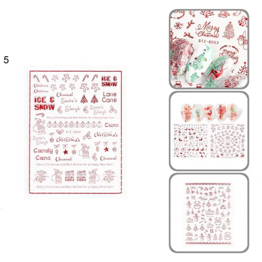 Eco-friendly Exquisite Removable Christmas Nail Art Adhesive Decal for Nail Salon Nail Transfer Sticker Manicure Sticker
Eco-friendly Exquisite Removable Christmas Nail Art Adhesive Decal for Nail Salon Nail Transfer Sticker Manicure Sticker