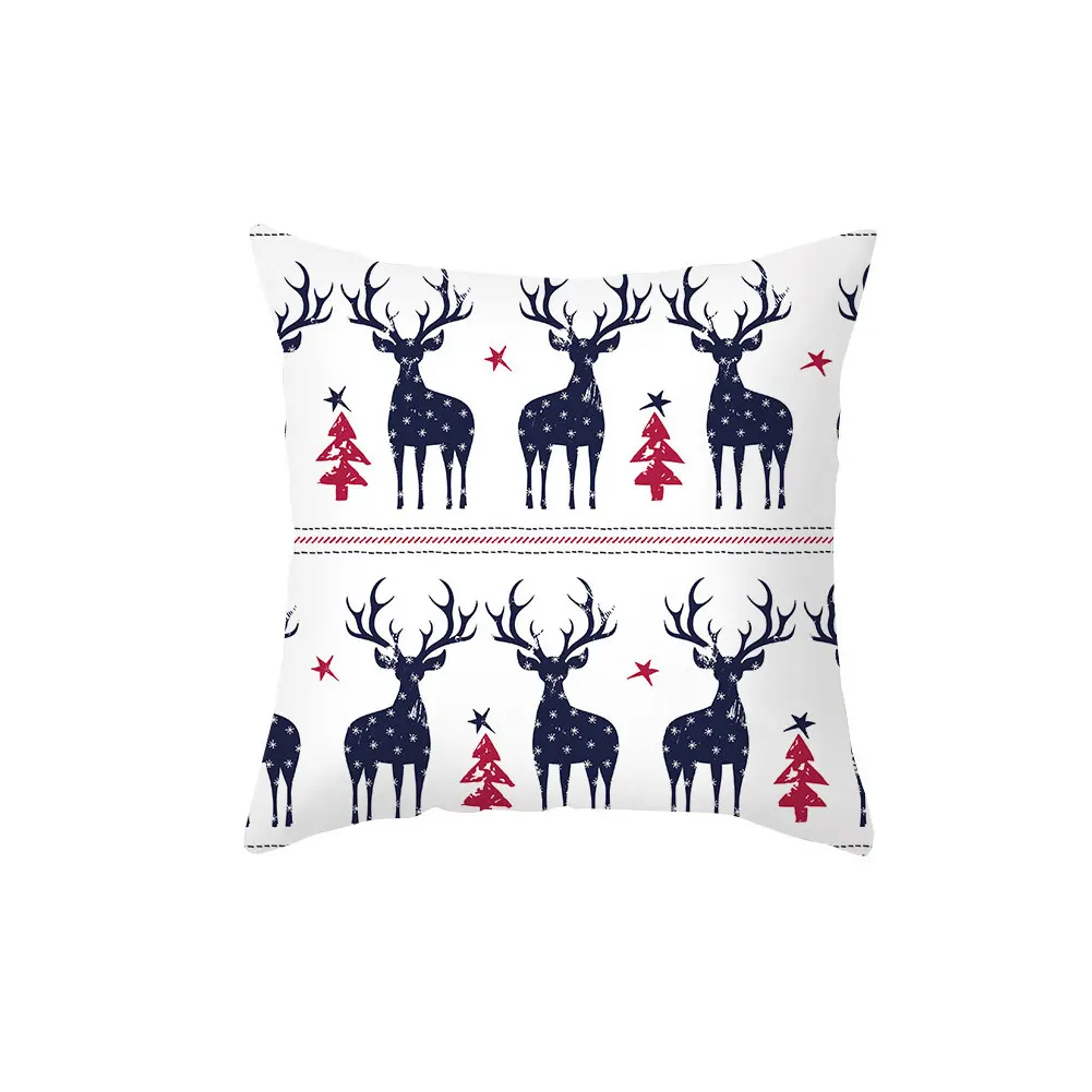 Christmas Cushion Cover Cartoon Santa Claus Elk Print Pillow Cover Xmas Decorative New Year Throw Cushion Cover 
Christmas Cushion Cover Cartoon Santa Claus Elk Print Pillow Cover Xmas Decorative New Year Throw Cushion Cover