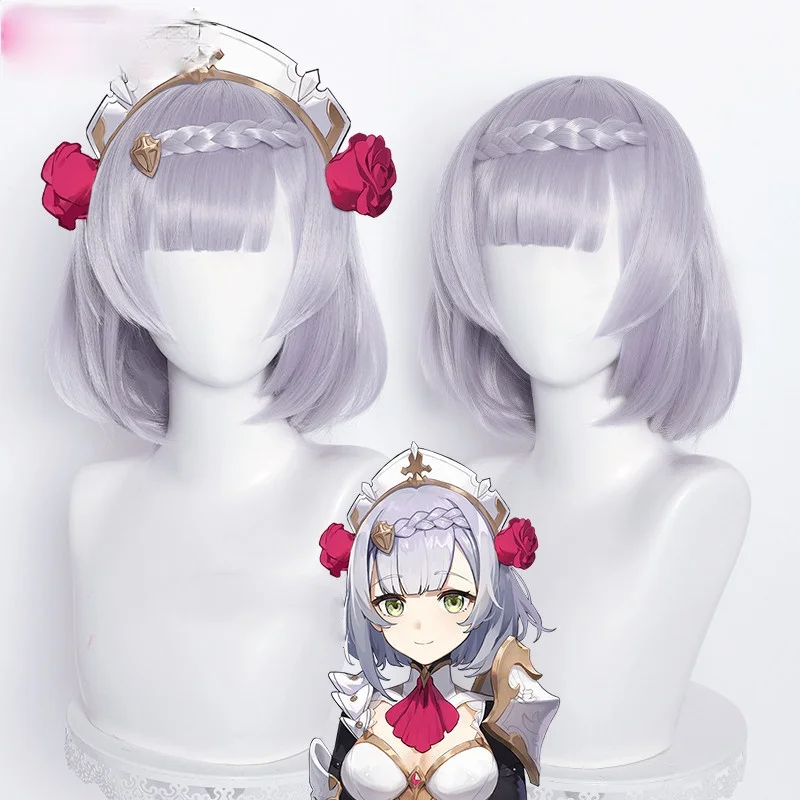 Genshin Impact Noelle Cosplay 35cm Braid Wig Short Silver Purple Wig Cosplay Anime Wigs Heat Resistant Synthetic Wigs Halloween 
Genshin Impact Noelle Cosplay 35cm Braid Wig Short Silver Purple Wig Cosplay Anime Wigs Heat Resistant Synthetic Wigs Halloween
