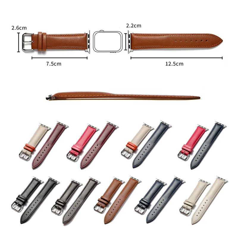 Strap for Apple Watch Band Leather Iwatch 5 6 Bracelet for Apple Watch Series 3 4 SE 44mm 40mm 38mm 42mm Wristband Accessories
Strap for Apple Watch Band Leather Iwatch 5 6 Bracelet for Apple Watch Series 3 4 SE 44mm 40mm 38mm 42mm Wristband Accessories