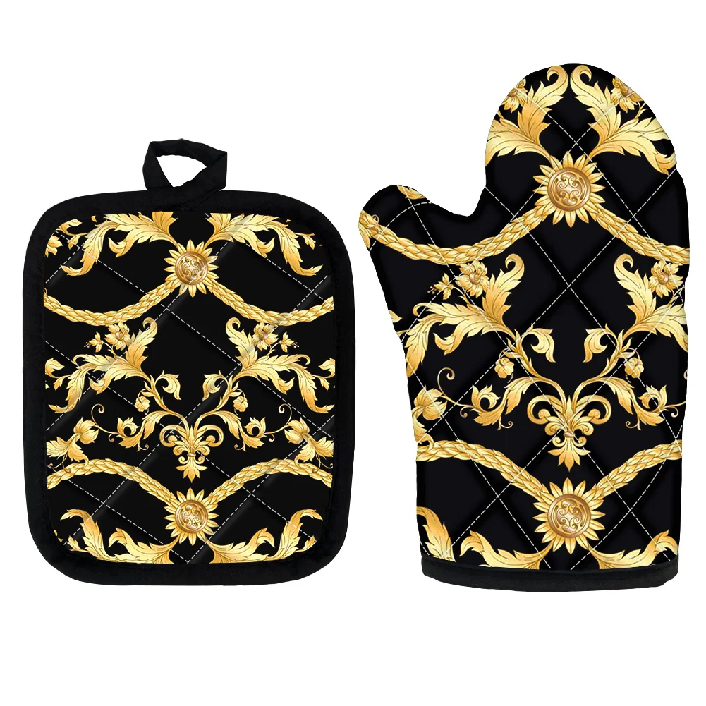 European Style Luxury Design Home Kitchen Baking Gloves Oven Grill Anti Hot Mitts Cooking Accessories Potholder Microwave Mat
European Style Luxury Design Home Kitchen Baking Gloves Oven Grill Anti Hot Mitts Cooking Accessories Potholder Microwave Mat