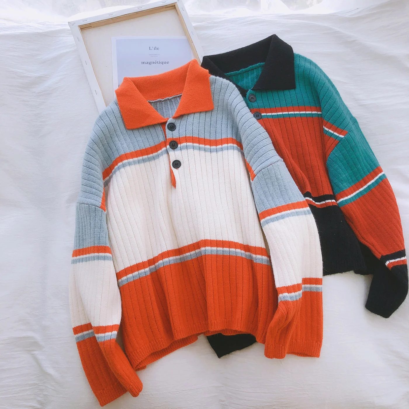 Stripped Women Sweater 2020 Spring Autumn Casual Loose Sueter Mujer Knitted Sweet Fashion Pullover L1327
Stripped Women Sweater 2020 Spring Autumn Casual Loose Sueter Mujer Knitted Sweet Fashion Pullover L1327