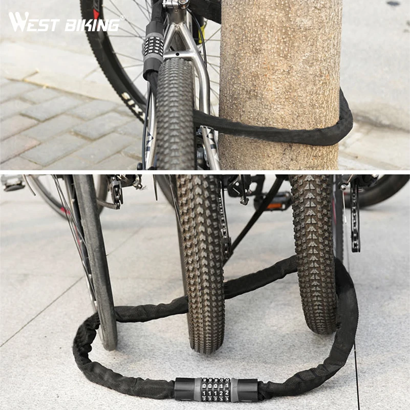 WEST BIKING Bicycle Lock 5 Password Bike Digital Chain Lock Security Outddor Anti-Theft Lock Motorcycle Cycling Bike Accessories
WEST BIKING Bicycle Lock 5 Password Bike Digital Chain Lock Security Outddor Anti-Theft Lock Motorcycle Cycling Bike Accessories